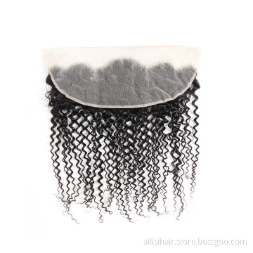 Raw Virgin Hair Frontal Kinky Curly Wave Cheap Lace Frontal Human Hair 13x6 Transparent Lace Frontal
